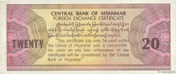 20 Dollars  MYANMAR   1993 P.FX04 SUP