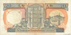 20 Dollars HONG-KONG  1991 P.197b BC