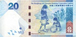 20 Dollars HONG KONG  2010 P.212 BB