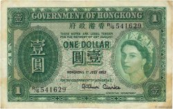 1 Dollar HONG KONG  1952 P.324Aa q.BB