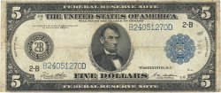 5 Dollars ESTADOS UNIDOS DE AMÉRICA New York 1914 P.359b RC+