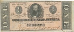1 Dollar ESTADOS CONFEDERADOS DE AMÉRICA  1864 P.65b MBC