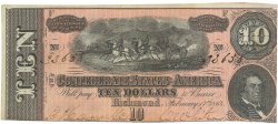 10 Dollars 美利堅聯盟國  1864 P.68 VF+