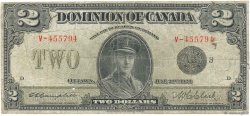 2 Dollars KANADA  1923 P.034k fS