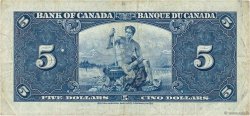 5 Dollars CANADA  1937 P.060c q.BB