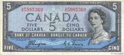 5 Dollars KANADA  1954 P.068a fVZ