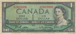 1 Dollar CANADA  1954 P.075b B+