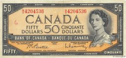 50 Dollars CANADA  1954 P.081b F+