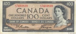 100 Dollars CANADA  1954 P.082a TTB