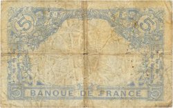5 Francs BLEU FRANKREICH  1916 F.02.38 SGE