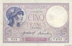 5 Francs FEMME CASQUÉE FRANCIA  1918 F.03.02 q.SPL