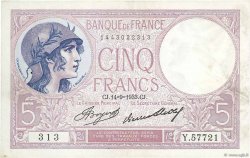 5 Francs FEMME CASQUÉE FRANCE  1933 F.03.17 TTB