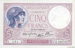 5 Francs FEMME CASQUÉE modifié FRANCE  1939 F.04.02 VF+