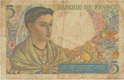 5 Francs BERGER FRANKREICH  1943 F.05.01 SGE