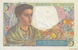5 Francs BERGER FRANCE  1943 F.05.02 XF