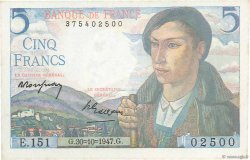 5 Francs BERGER FRANCE  1947 F.05.07 AU+