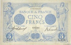 5 Francs BLEU FRANCIA  1912 F.02.05 MBC