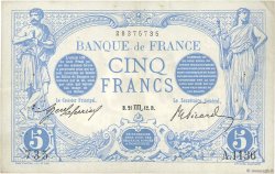 5 Francs BLEU FRANCIA  1912 F.02.10 MBC