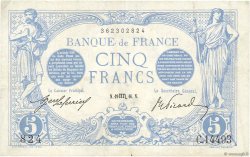 5 Francs BLEU FRANCE  1916 F.02.44 pr.TTB