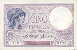 5 Francs FEMME CASQUÉE FRANKREICH  1919 F.03.03 VZ