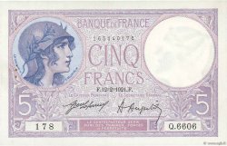 5 Francs FEMME CASQUÉE FRANCE  1921 F.03.05