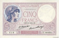 5 Francs FEMME CASQUÉE FRANCIA  1931 F.03.15 EBC+