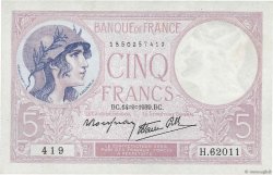 5 Francs FEMME CASQUÉE modifié FRANCIA  1939 F.04.08 AU