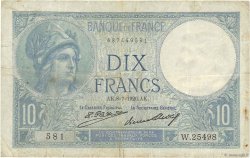 10 Francs MINERVE FRANCIA  1926 F.06.11 MB