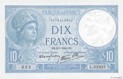 10 Francs MINERVE modifié  FRANCE  1941 F.07.26