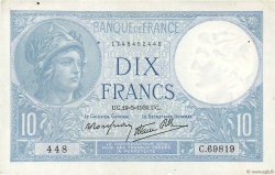 10 Francs MINERVE modifié FRANCE  1939 F.07.03 VF
