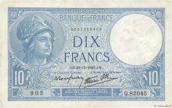 10 Francs MINERVE modifié FRANCE  1940 F.07.25 TTB