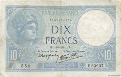 10 Francs MINERVE modifié FRANCE  1941 F.07.28 TB