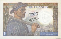 10 Francs MINEUR FRANCE  1941 F.08.01 SUP