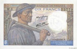 10 Francs MINEUR FRANCE  1941 F.08.02 UNC-