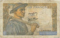 10 Francs MINEUR FRANCE  1943 F.08.08 G