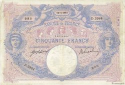 50 Francs BLEU ET ROSE FRANCIA  1911 F.14.24