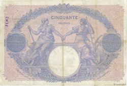 50 Francs BLEU ET ROSE FRANCE  1911 F.14.24 TB+