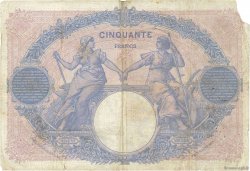 50 Francs BLEU ET ROSE FRANCIA  1911 F.14.24 MB