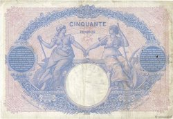 50 Francs BLEU ET ROSE FRANCIA  1913 F.14.26 BC+