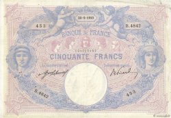 50 Francs BLEU ET ROSE FRANCIA  1913 F.14.26 BB