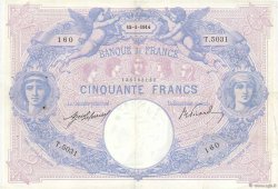 50 Francs BLEU ET ROSE FRANCIA  1914 F.14.27