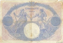 50 Francs BLEU ET ROSE FRANCIA  1915 F.14.28 q.MB