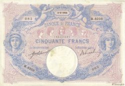50 Francs BLEU ET ROSE  FRANCIA  1915 F.14.28