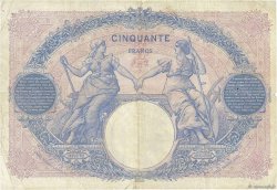 50 Francs BLEU ET ROSE FRANCIA  1919 F.14.32 BC+
