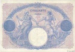 50 Francs BLEU ET ROSE FRANCIA  1919 F.14.32 MBC