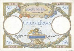 50 Francs LUC OLIVIER MERSON FRANCE  1930 F.15.04 VF