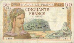 50 Francs CÉRÈS FRANCIA  1934 F.17.02 MB