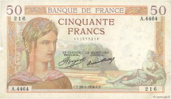 50 Francs CÉRÈS FRANCIA  1936 F.17.26