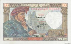 50 Francs JACQUES CŒUR FRANKREICH  1941 F.19.09 ST