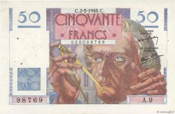 50 Francs LE VERRIER FRANCIA  1946 F.20.03 q.SPL